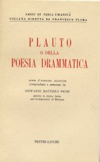 Plauto, o della poesia drammatica