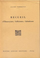 Recueil d'homonymes, gallicismes, calembours